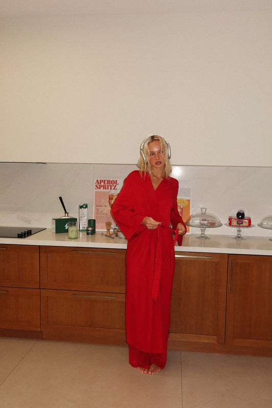 Rose Reverie Maxi Soft Bamboo Robe
